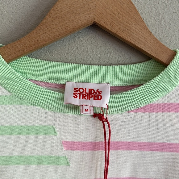 NWT Solid & Striped The Mackenzie Pullover Sweater Pink/White/Green/Blue Medium - Picture 4 of 12